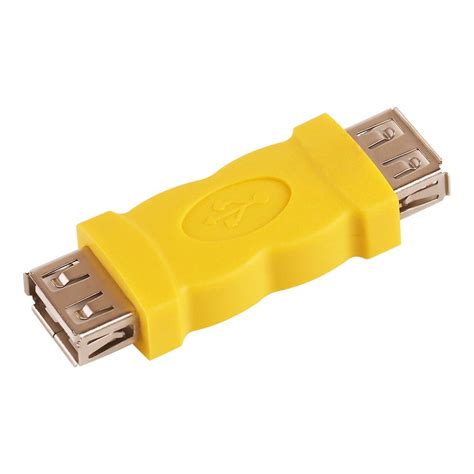 Usb Connector Yellow Color Usb A Female Jack To A Female Jack Adapter Usb 2 0 Af To Am Adapter M