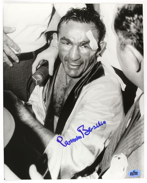 Lot Detail Circa Carmen Basilio Boxer Signed X B W Photo