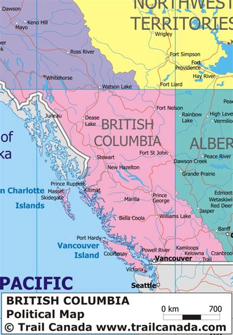 Map of Canada Regional City in the Wolrd: British Columbia Map Regional ...