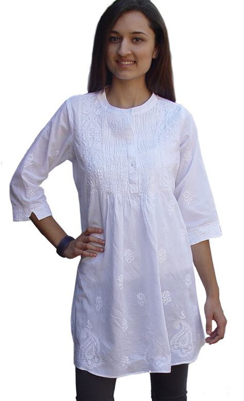 White Embroidered Tunic EMBROIDERY DESIGNS