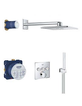 Grohe Grohtherm SmartControl Square Shower Set With 3 Valve 34712000