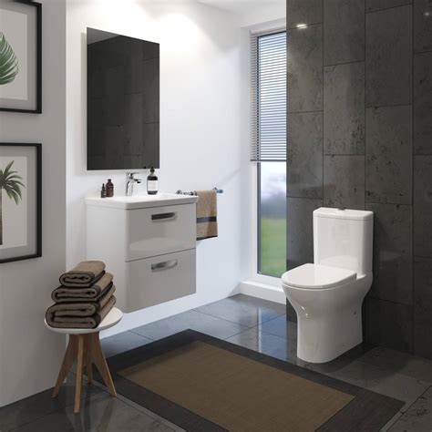 Roca Gap Comfort Height Rimless Close Coupled Toilet Soft Close Seat