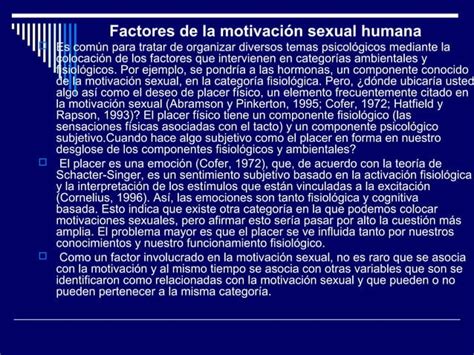 La Motivaci N Sexual Humana Ppt