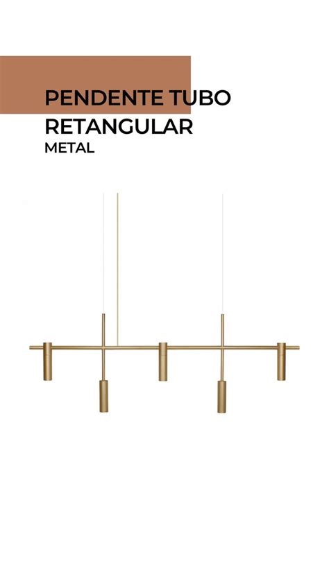 Pendente Tubo Retangular Para Completar Seu Ambiente Https