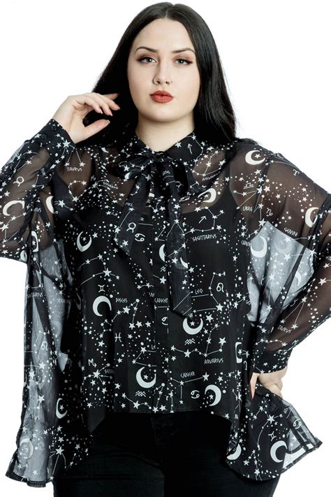 Killstar Milky Way Chiffon Shirt Plus In Chiffon Shirt