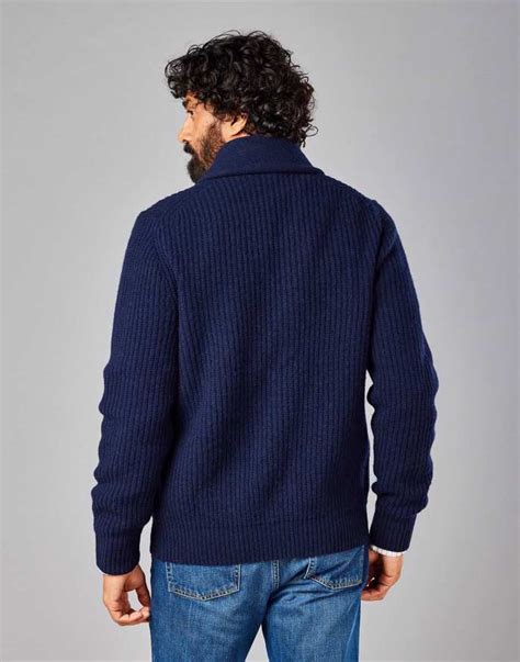 Whitby Shawl Collar Cardigan Navy