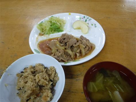 1月22日夕食 山のふるさと合宿 かじかの里学園