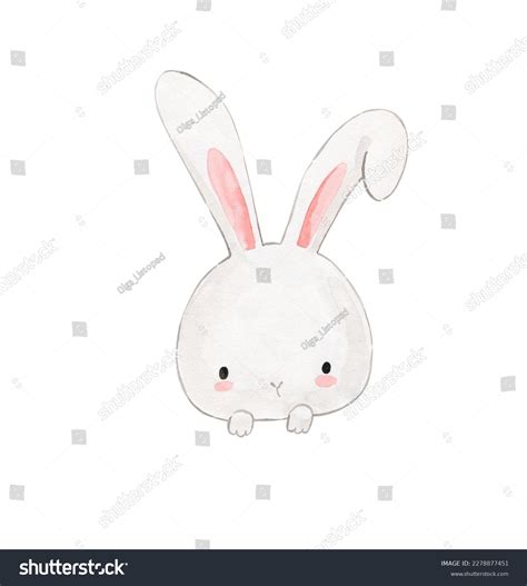 Watercolor Bunny Illustration Kids Stock Illustration 2278877451 ...