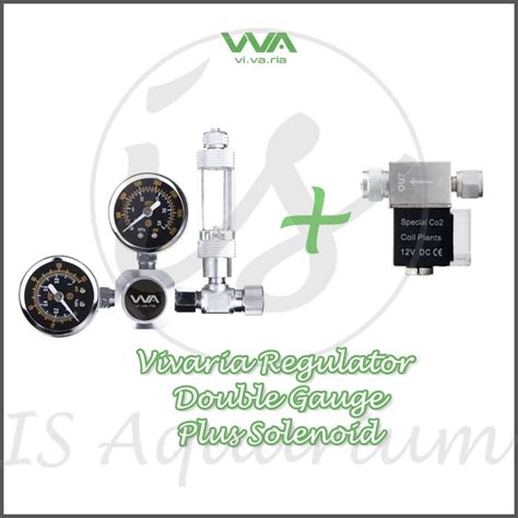 Jual Vivaria CO2 Regulator Double Gauge PLUS Solenoid Regulator CO2