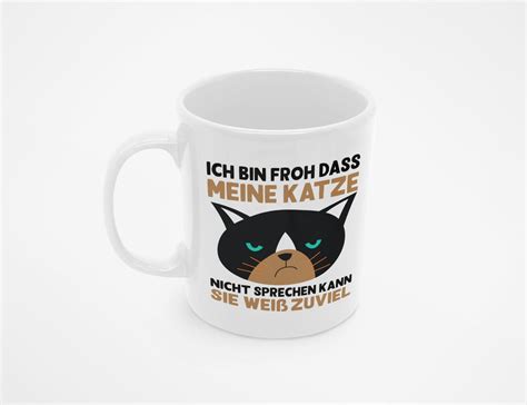 Meine Katze weiß zuviel Geschenk Kaffeetasse Katze Etsy de