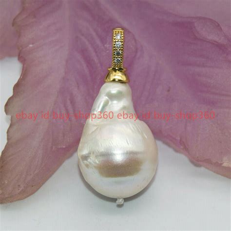 Huge 15x20mm Real Natural White Keshi Baroque Pearl Pendant EBay