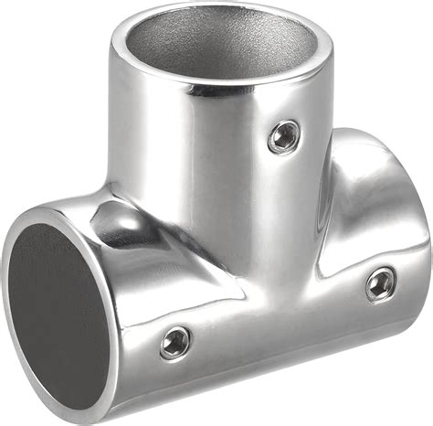 Uxcell Tee Rail Fitting Way Stainless Steel Pipe Connector