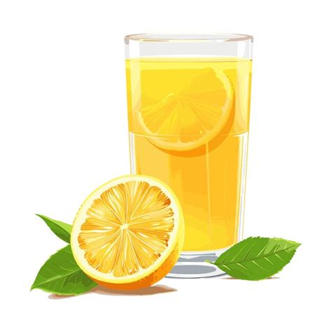 Premium Vector Vector Orange Juice Healthy Drink In Glass And Citrus Fruit Is Isolated In The