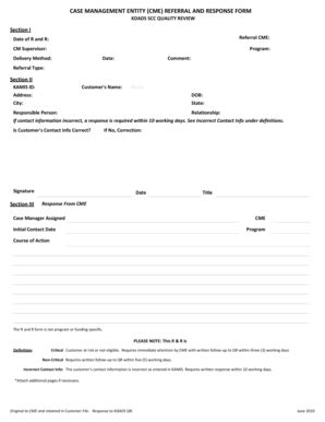 Fillable Online Aging Ks Referral And Response Form Aging Ks Fax