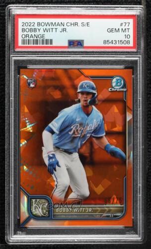 Bowman Chrome Sapphire Edition Orange Bobby Witt Jr Psa