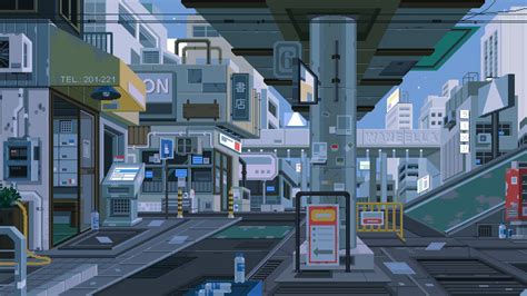 Waneella Pixel Art City Wallpaper Resolution X Id