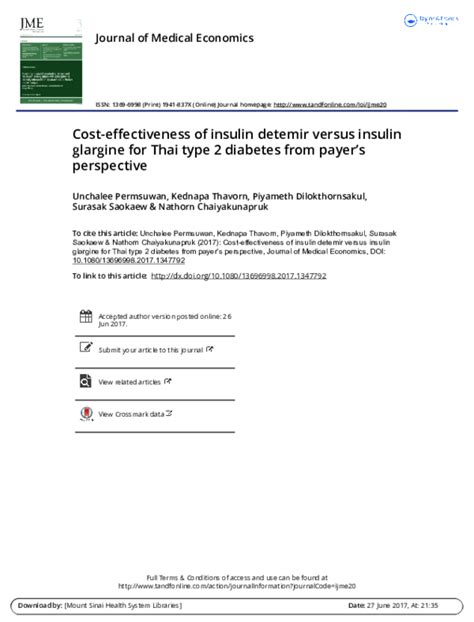 (PDF) Cost-effectiveness of insulin detemir versus insulin glargine for ...