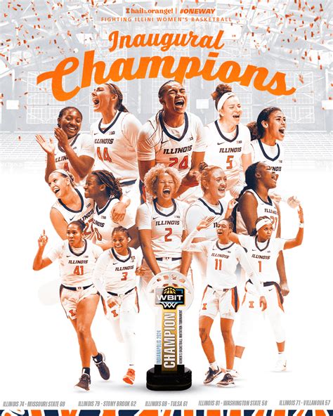 Womens Basketball Wins First Wbit Championship Vs Villanova R Uiuc