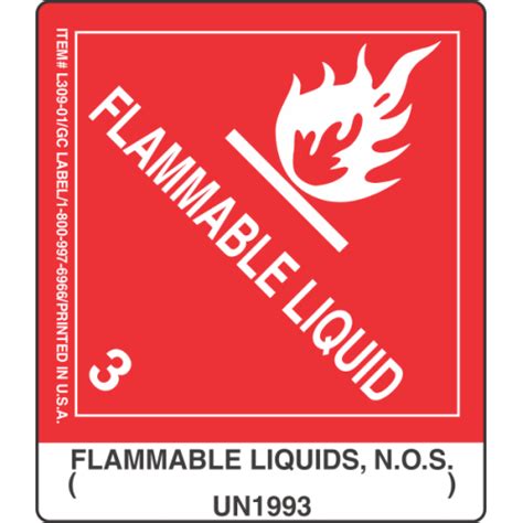 Flammable Liquids, N.O.S. ( ) UN1993