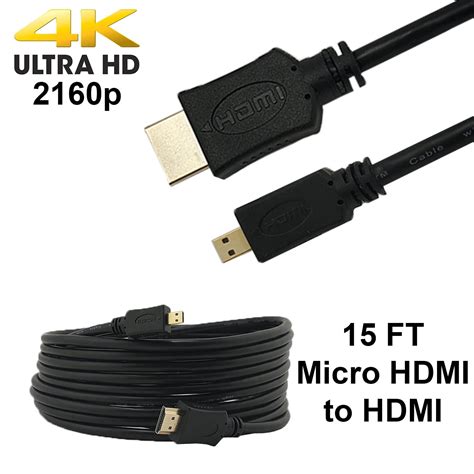 Micro HDMI To HDMI Cable TV AV Adapter For Mobile Phones Tablets HDTV ...