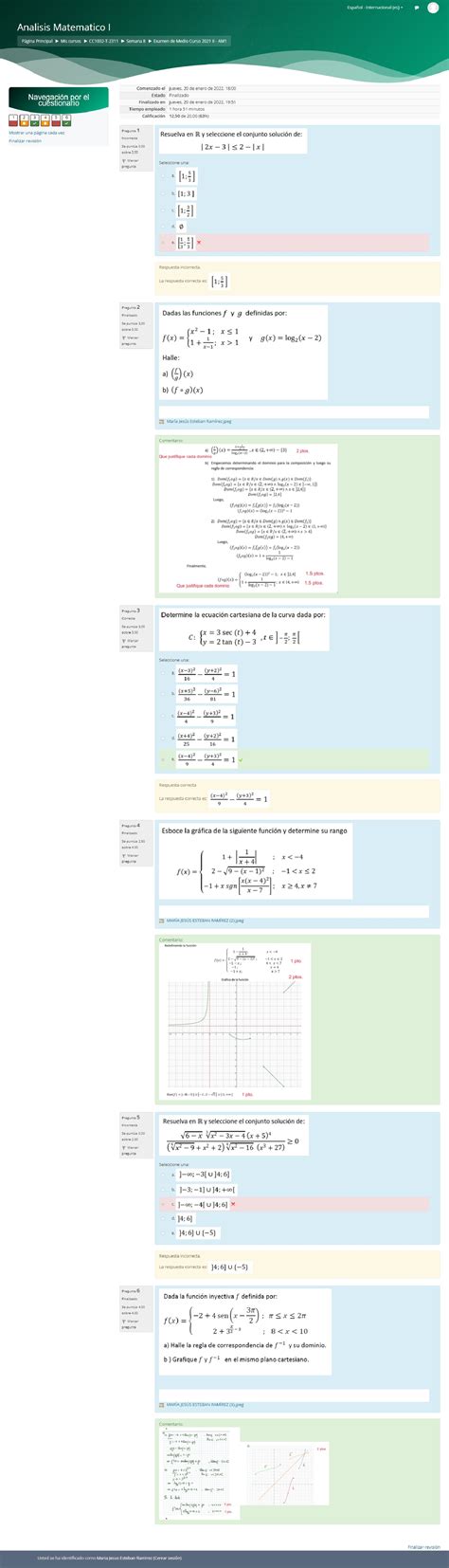 Examen De Medio Curso Analisis Matematico Studocu