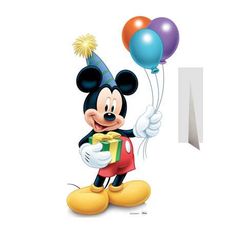 Coloriage Mickey anniversaire à imprimer