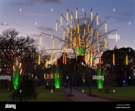 Europe, UK, England, London, Kew Gardens Christmas lights Stock Photo - Alamy