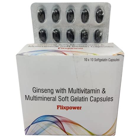 Flixpower Ginseng Multivitamin Multimineral Soft Gelatin Capsules 10 X