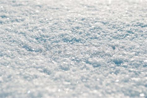 Snow texture close up on sunlight outdoors | Stock image | Colourbox