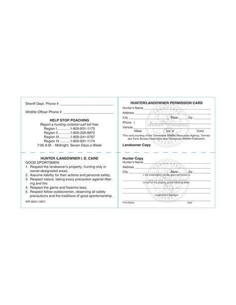 Hunter Permission Form ≡ Fill Out Printable Pdf Forms Online