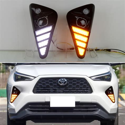 For Toyota Yaris Cross 2023 2024 2PCS LED Daytime Running Light Dynamic