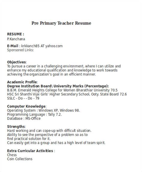 25+ Teacher Resume Templates in Word | Free & Premium Templates