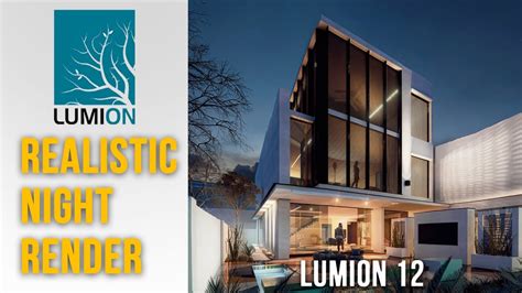 Lumion 12 Realistic Night Render Tutorial Mesh House 01 لوميون ريندر