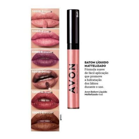 Batom Líquido Mattelizado 4ml Avon Shopee Brasil