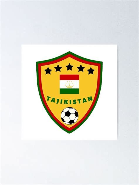 Tajikistan Football Team Poster For Sale By Footballunite Redbubble