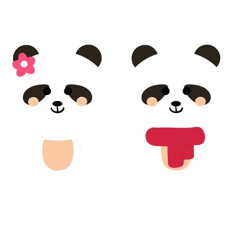 Cute Cartoon Love Panda Couple 46787655 Png