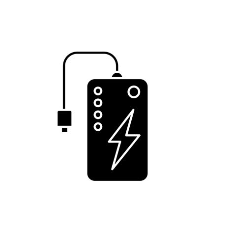 Power Bank Black Glyph Icon 3159783 Vector Art At Vecteezy