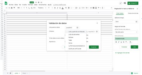 Cómo Hacer una Lista o menú Desplegable en Google Sheets Fácilmente