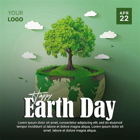 Premium Psd Happy Earth Day Social Media Post