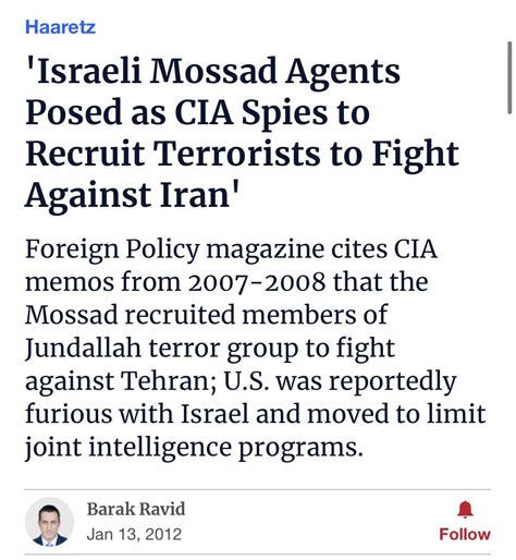 Israeli Mossad agents posed as CIA officers to recruit members of a ...