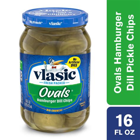 Vlasic Ovals Hamburger Pickle Chips Dill Pickles 16 Oz Jar Walmart Inventory Checker Brickseek