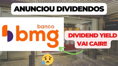 BANCO BMG BMGB4 VAI PAGAR DIVIDENDOS EM NOVEMBRO YouTube