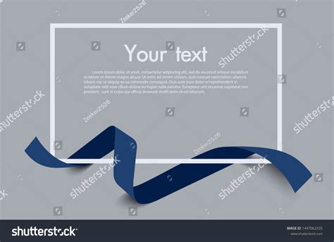 Frame Border Blue Ribbon Template Elements Stock Vector (Royalty Free ...