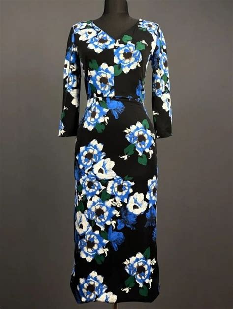 Samantha Sung Blumen Etui Kleid Dress Robe Seide Gr Xs Kaufen