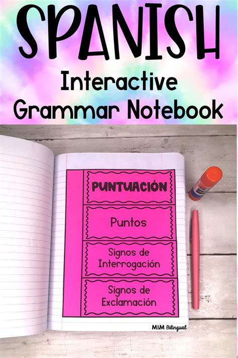 Interactive Grammar Notebook In Spanish Grammar Interactive Notebook