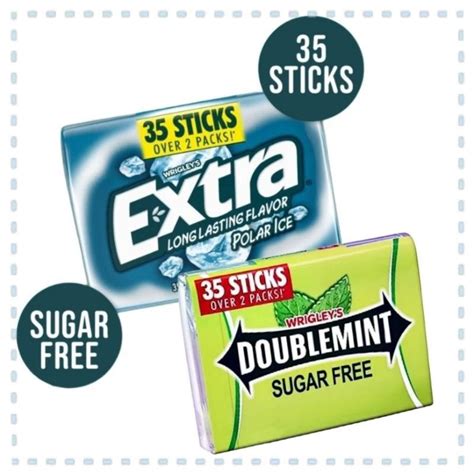 Wrigley S Sticks Doublemint Sugar Free Extra Long Lasting Flavor