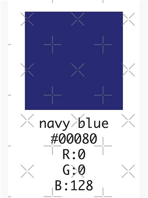 "Navy Blue Hex and RGB Code " Poster for Sale by Number3art | Redbubble