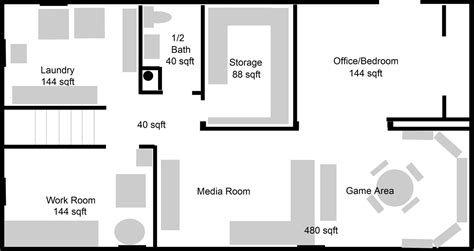 Simple House Plans With Basements Bathroom Floor Plans Basement