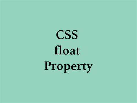 CSS Float Property Lena Design