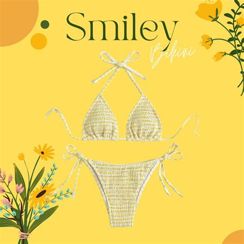 Ladycoco Smiley Bikini Set Shopee Thailand